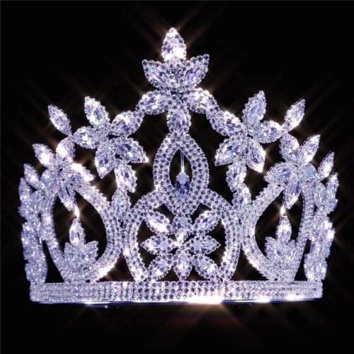 Exquisite Wedding Zircon Crown Jewelry Vintage Ethnic Bridal Hair Tiaras Luxury Rhinestone Tiaras And Crowns Pageant Accessories