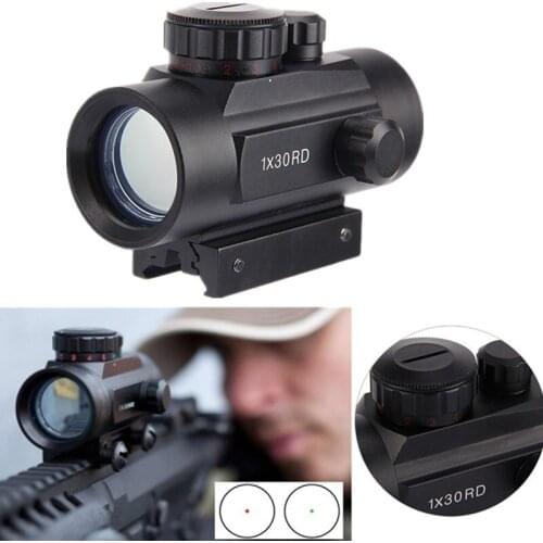 Holographic 1x30 Red Dot Sight Airsoft Red Green cross Sight Scope Hunting Scope 11mm 20mm Rail Mount Collimator Sight