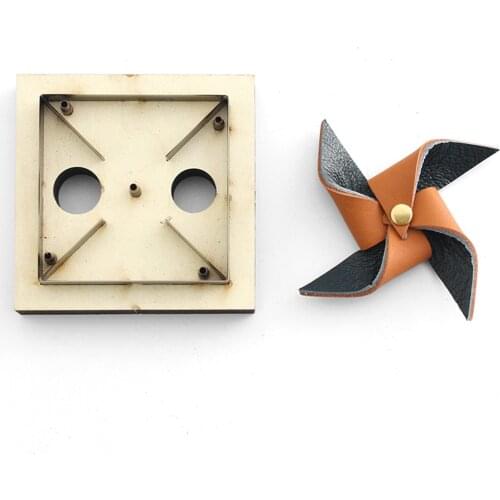 Leather Die Cut Steel Blade DIY Leathercraft Windmill Key Ring Chain Hanging Decor Cutting Mould Hand Leather Punch Tool