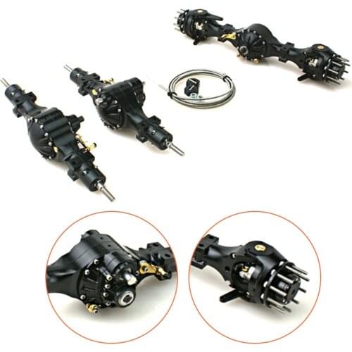 LESU Metal 6X6 Front Rear Axle Differential Lock 1/14 RC Tractor Truck Tamiya TH02061
