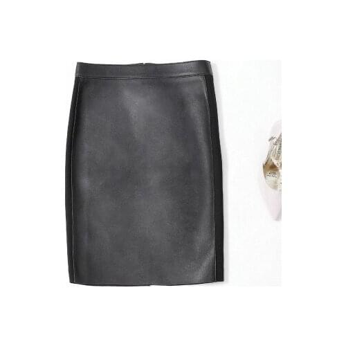 Top brand Skirt Women Leather Long Slim Skirt high quality