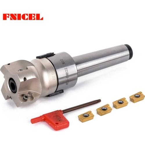 MT3-FMB-Shank 50mm Face End Mill CNC Milling Cutter + 4pcs APMT1604 Inserts with Wrench And Box For Plate Cutting