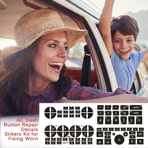 3 pcs car button AC central control sticker repair decal sticker kit for car repair worn car sticker car exterior/protection