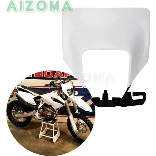 White Motocross Enduro Headlight Cover For FE TE TX 125 150 250 300 350 450 501 701 2017-19 Supermoto Headlamp Guard