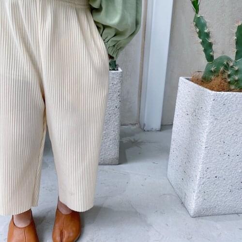 Fall 2020 New Children Solid Color Fashion Casual Wrinkled Pants Girls Infants Baby Long Trousers Boys and Girls White Pant