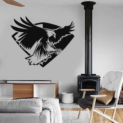 Eagle Wall Sticker Bird Predator Tribal Symbols Vinyl Window Decal Bedroom Living Room Cool Style Home Decor Man Cave Mural M385