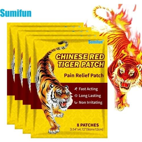 8pcs Sumifun Original Tiger Balm Pain Relief Patches Body Relaxation Herbal Plaster Muscle Neck Sprain Joint Arthritis Stickers