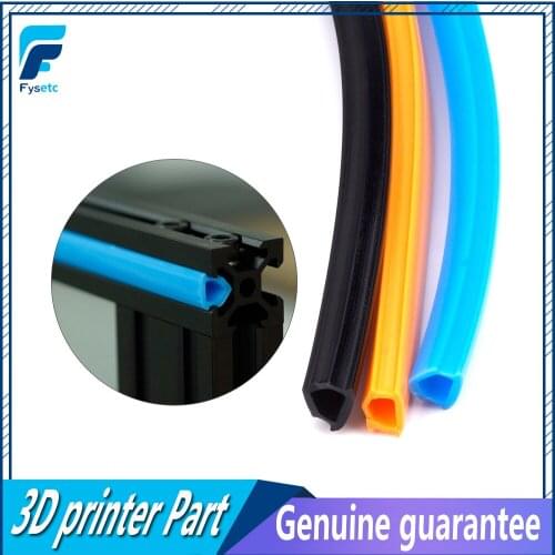1 Meter 6mm Flat Seal 2020 Aluminum Profile Slot Black/Orange/Blue Cover / Panel Holder For CNC C-Beam Machine CR-10