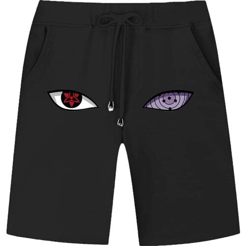 Summer Funny Print Shorts Men Cotton Goku Black Hot Pockets Waistband Mens Shorts Knee Fashion Sweatpants Casual