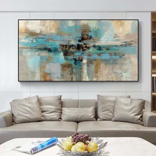 Modern Abstract Oil Paintings on canvas Living Room Wall Hanging Pictures Posters And Prints Scandinavian Cuadros Decor