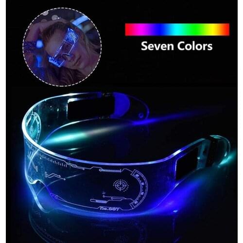 LED Glasses EL Wire Neon Party Luminous LED Glasses Light Up Glasses Rave Costume Party Decor SunGlasses Halloween Decoration
