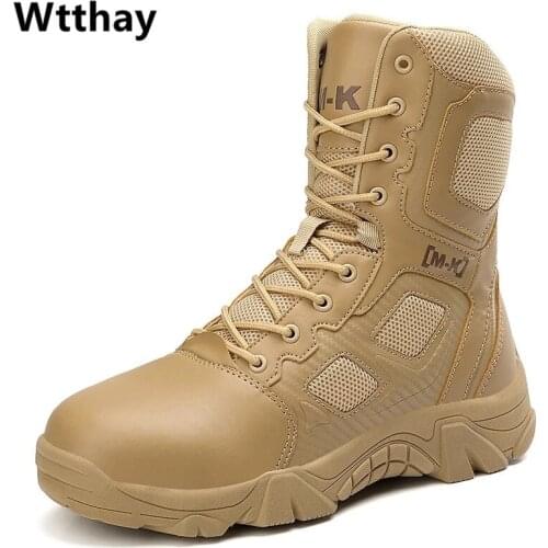 Waterproof Mens Safety Work Boots Security Steel Toe Cap Military Boots Working Steel Toe Anti-Smashing Outdoor Mens Work Boots
