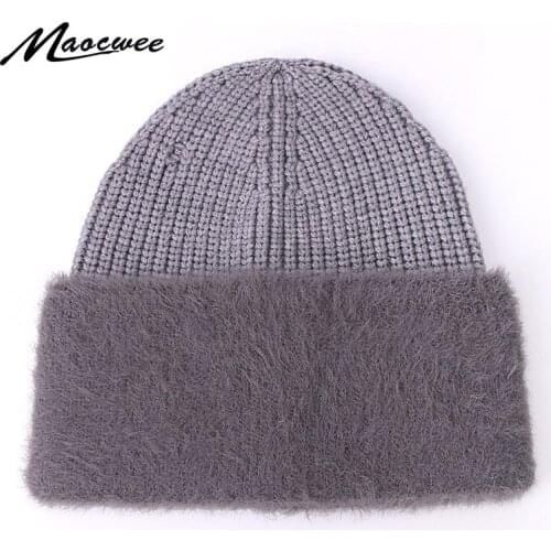 Knitted Beanies Hats Men Women Winter And Autumn Solid Color Hedging Cap Outdoor Sports Fashion Beanie Hat Warm Thick Bonnet Hat