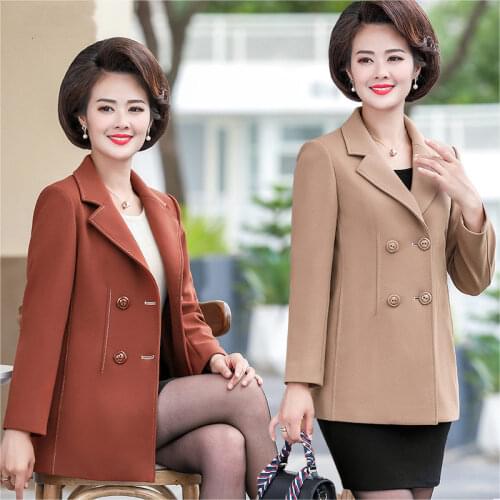 2019 New Chic Blazer Femme Plus Size 5XL Suit Collar Double-Breasted Ladies Jacket Windbreaker Casual Slim Outerwear f2529