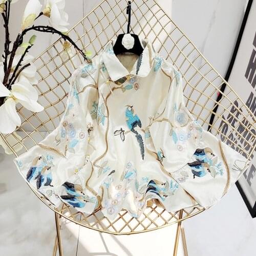 2021 women qipao chinese traditional cheongsam jacket lady elegant satin tops classic vintage tang suit women embroidery shirt