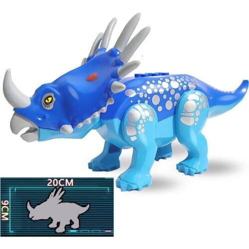 Animal Series Jurassic Dinosaur World Park Colorful Styracosaurus Triceratops Building Blocks Bricks Toys Gifts