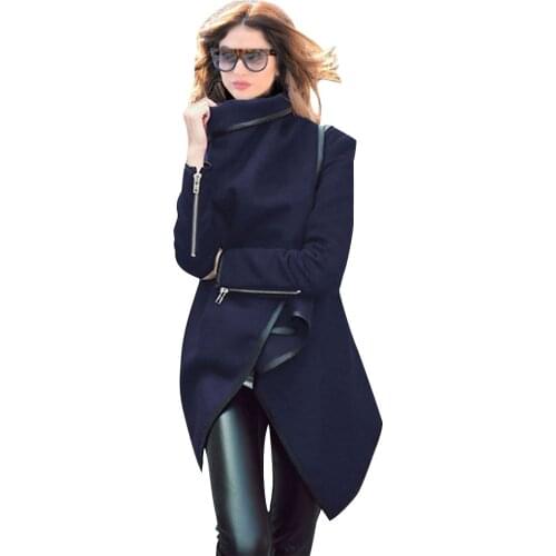 Winter Coat Top Fashion Real Sobretudo Abrigo Mujer 2019 Autumn Clothing New Irregular Windbreaker Woman Long Fund Loose Coat