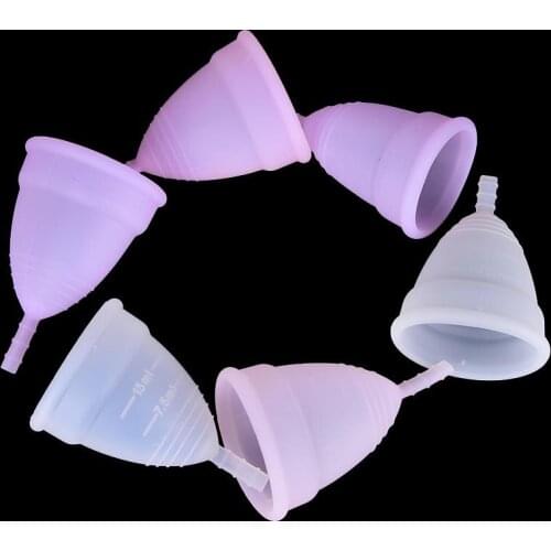 1Pair Alternative Tampons Medical Silicone Cup Feminine Hygiene Products Vagina Care Lady Menstrual Cup