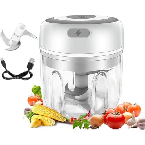 100/250ml Electric Garlic Masher USB Wireless Press Mincer Sturdy Vegetable Chili Meat Grinder Food Chopper Crusher Kitchen Tool