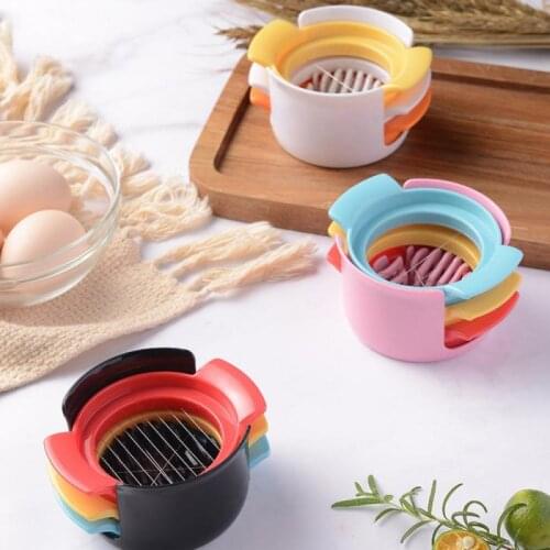 3PCS Multifunctional Egg Cutter Kitchen 3in1 Egg Slicer Sectioner Cutter Mold Flower-Shape Luncheon Meat Cutter Kitchen Gadgets