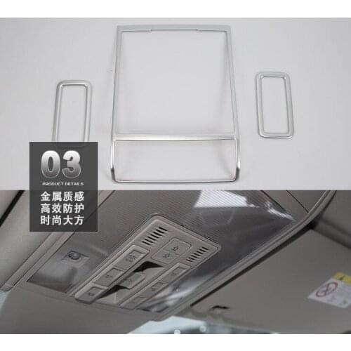3 PCS Luxurious ABS Chrome Car Interior Reading Map Light Lamp Cover Trims For Volkswagen Teramont 2017 Car Styling Accessories