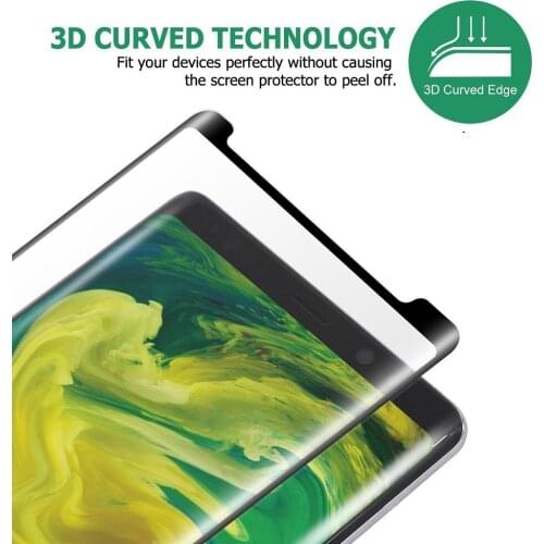 3D Full Adhesive Tempered Glass For Samsung Galaxy S8 S9 Plus Note 8 Screen Protector Full Glue Note9 Case Friendly Film Glass