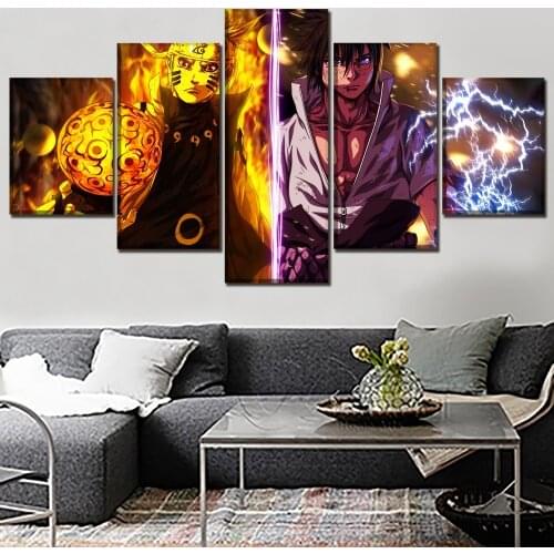 5pcs Animation Posters Birthday Gift Wall Art Decor Modular Pictures Canvas Paintings For Teen Living Room Decorations