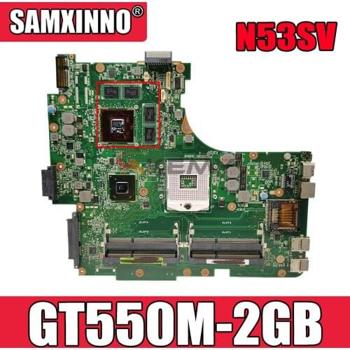 Akemy N53SV Laptop motherboard for ASUS N53SN N53SM original mainboard GT550M-2GB