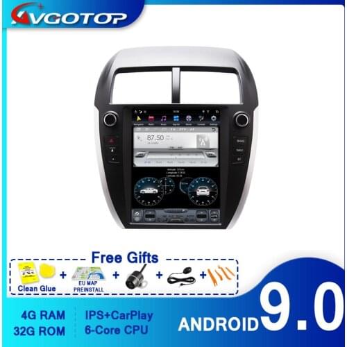 AVGOTOP Android 9.0 Tesla Auto Multimedia for MITSUBISHI STRENGTH DAZZLE ASX 2013- Carplay GPS DSP Vertical Screen Vehicle Radio