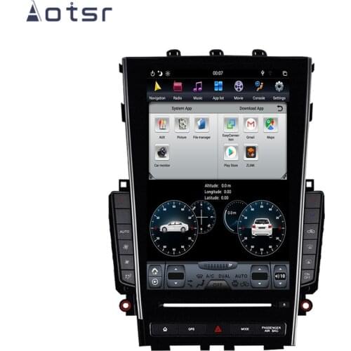 Aotsr Tesla 12.1“ Vertical Screen Android 9 Car Multimedia Player GPS Navi For Infiniti Q50 Q50L 2015 - 2018 WIFI CarPlay Stereo