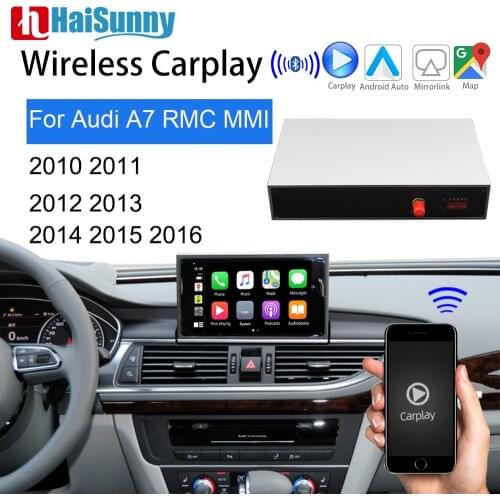 Wireless Carplay Decoder For Audi A7 2010-2012 2013 2014 2016 Support Connect Voice Multimedia Navi Reverse Camera Android Auto