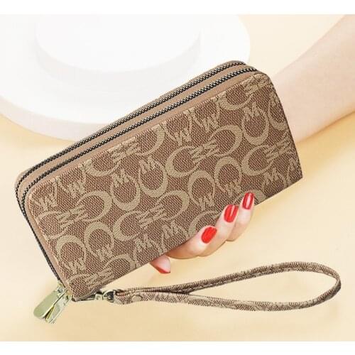 2021Brand Women Wallets double zippers phone bag Clutch Wallet billetera mujer Female Money bag Card Holder porte monnaie femme