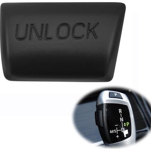 Black Car Gear Unlock Button Sticker for BMW 1 2 3 4 5 6 7 X3 X4 X5 X6 Series F20 F22 F30 F34 F32 F10 F01 F07 F25 F26 F15 F16
