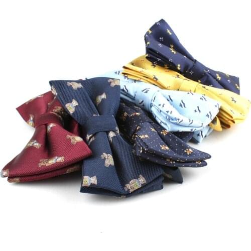 Children Man Fashion Polyester Bow Tie Kid Classical Bowties Fish Bear Car Fish Aircraft Bicycle Butterfly Party Pet Bowtie Ties