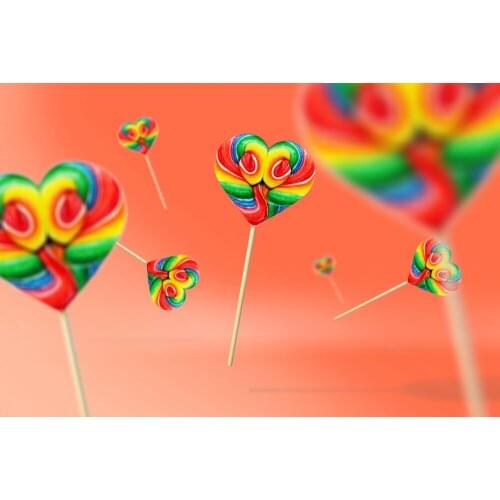 Colored Lollipops Fundo Fotografico Photographic Background Baby Shower Backdrop E190127A18