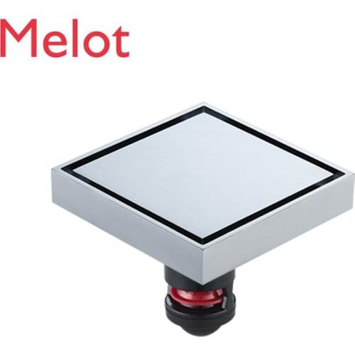 Haowang Invisible Floor Drain Deodorant Copper Inlaid Ceramic Tile Universal Bathroom Large Displacement 6 Copper-Proof Floor