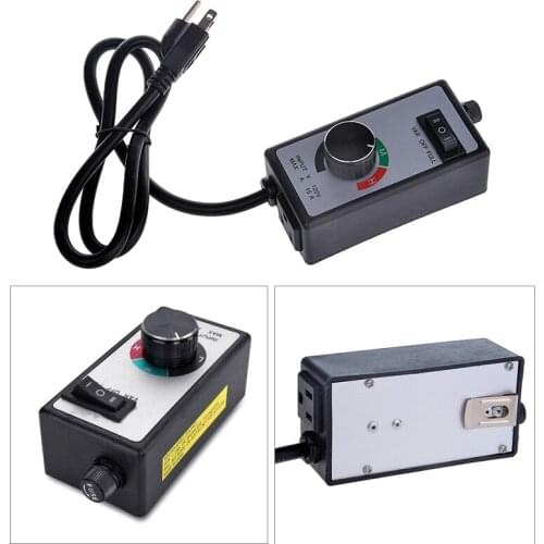 120V 15A Fan Speed Controller Router Speed Switch Hydroponics Inline Exhaust Air Governor Motor Accessories US Plug 1.8 m Cable