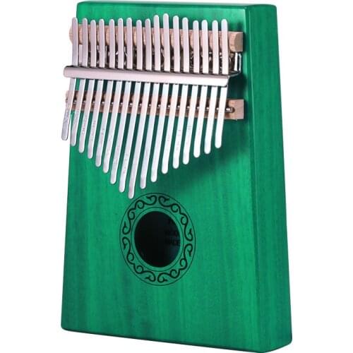 Mahogany 17 Slat Kalimba Environmental Spray Paint Piano Portable Instrument Thumb Piano Accurate Intonation With Tune Hammer