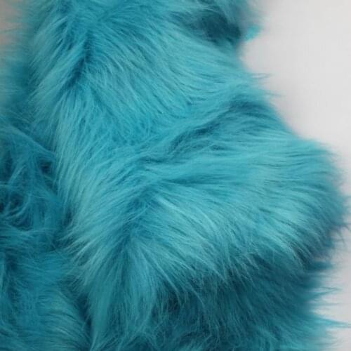 8cm lake blue plush cloth fur fabric for Cosplay counter decoration display background cloth jewelry pad By Meter