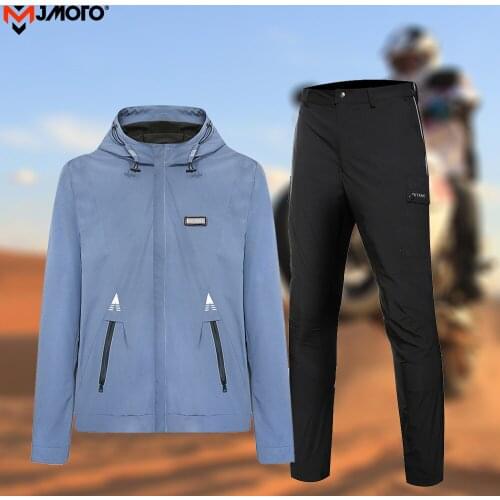 Motorcycle Jacket Motorbike Motocross Street Bike Spring Autumn Riding Suit Breathable Moto Jacket & Pants Protector Clothing