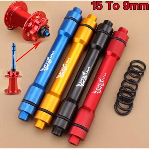 MTB Bicycle QR15mm to 9mm Thru Axle Quick Release Hub Conversion Front Wheel Adapter