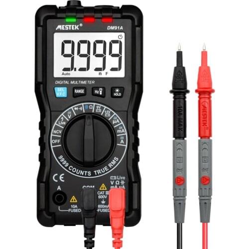 Digital Multimeter 9999 Counts Multifunctional Handheld Multi Meter Measuring Voltage Current Resistance Capacitance NCV Tester