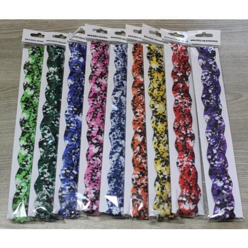 New arrival 2016 Christmas digital camo Braided Headband Non Slip Style Sweaty Sports Bands