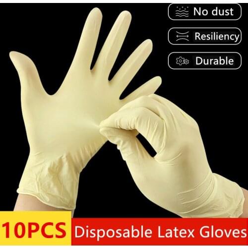 10Pcs Disposable Gloves Latex Work/Rubber/Garden/Kitchen/Dish washing Gloves Non-toxic Safe Useful
