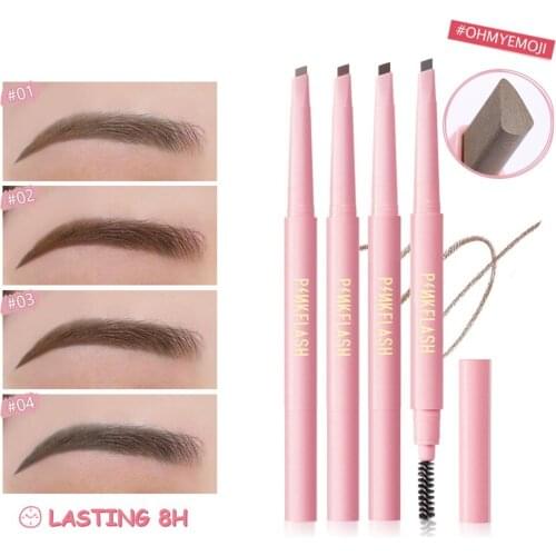 PF-E09 Anti-sweat Rotating Triangle Eyebrow Pencil Long-lasting Natural Eyebrow Durable Pencil Fork Tip
