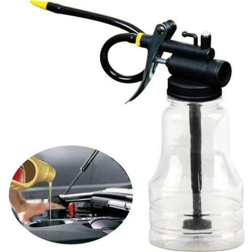 Pvc Grease Gun Oil Pump Oil Can Plastic Transparent Hose Oiling Gun Metal High Pressure Oiler Workshop Grease Lubrication Oiler