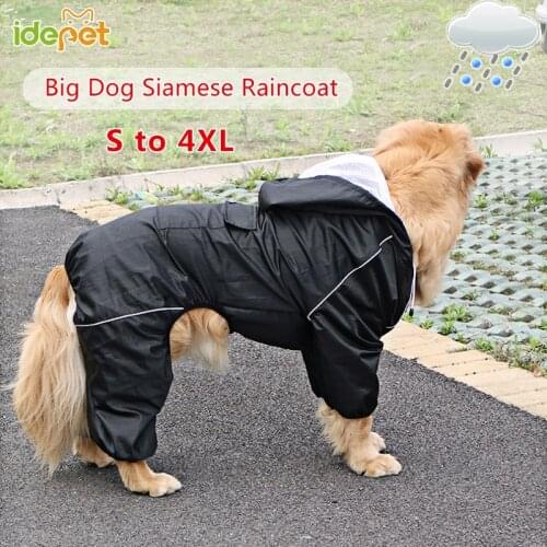 Big Dog Clothes Raincoat for Dog Waterproof Rain Cape for Pet Clothing Golden Large Pet Dogs Rain coat Jumpsuit Rain Suit