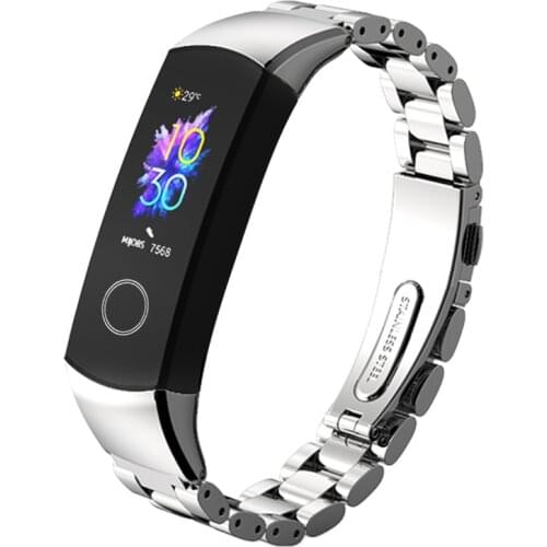 For Huawei Honor Band 5 Strap Smart Wristband Stainless steel Metal Bracelet Band Compatible honor band 4 Correa