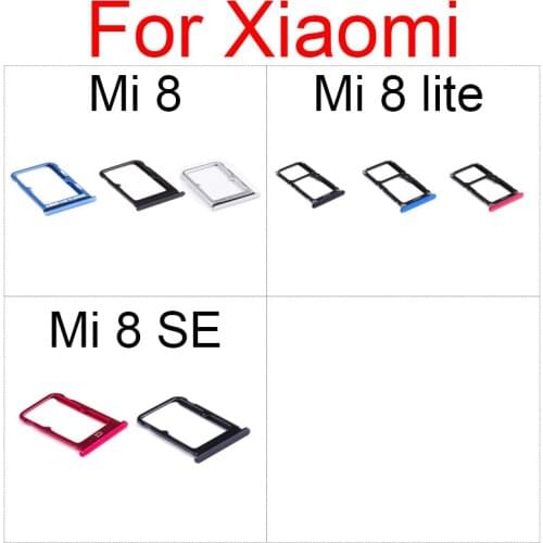 SIM Card Tray Slot Adapter For Xiaomi Mi 8 SE Lite Mi8 Youth Mi8Youth Micro SD Reader Card Holder Replacement Repair Parts