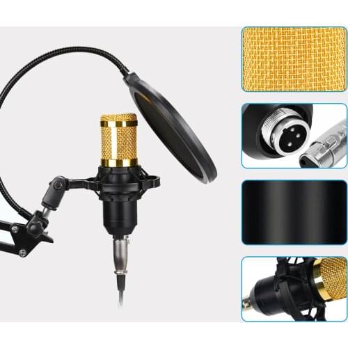 Bm 800 Studio Recording Microphone Karaoke Microphones For Singing Live Broadcast Youtube микрофон Sound Card Filter